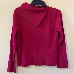 Cyrus Red Cowl Neck Ribbed Knit Long Sleeve Sweater Large Pre-owned